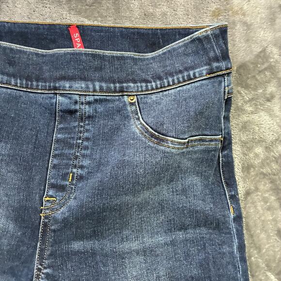 SPANX Jeans Women’s Medium Blue Ankle Skinny Pull On Jegging Stretch Denim Pants - Picture 2 of 12